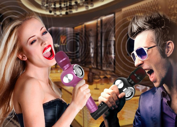 JMT-551882 Capacitive Mobile Microphone with Echo Reverberation, 5W Dual Output, 2000mAh Battery