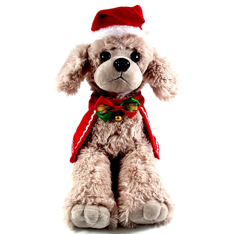JMT-552458 Reversible Velvet Christmas Pet Cape with Hat and Scarf Set for Winter Festivities