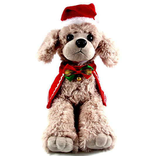 JMT-552458 Reversible Velvet Christmas Pet Cape with Hat and Scarf Set for Winter Festivities