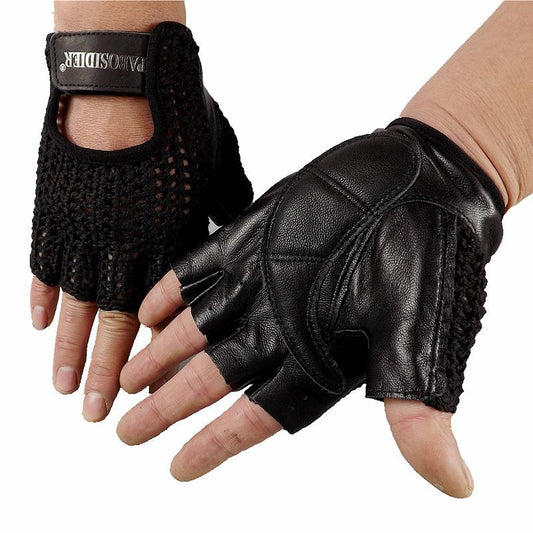 JMT-553226 Wool Mesh Leather Fitness Gloves for Enhanced Grip and Comfort