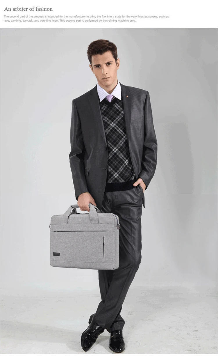 JMT-553418 Customizable Laptop Shoulder Bag with Pocket - Fits 14 and 15 Inch Devices
