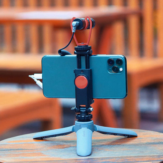 JMT-553546 Aluminum Alloy Mobile Phone Tripod for Sports Cameras and Micro Single Stabilizers