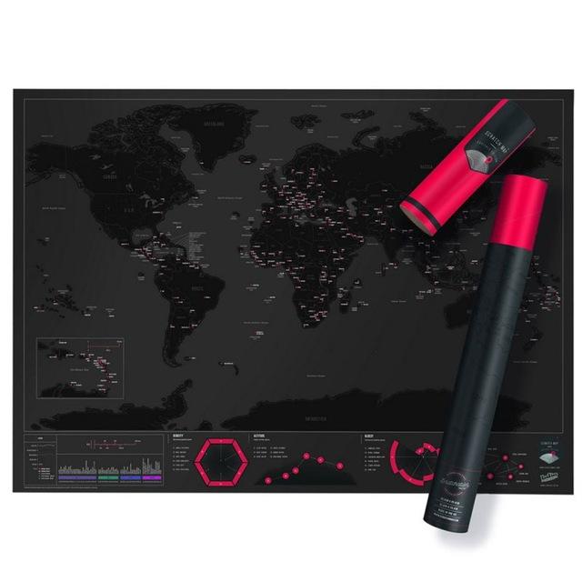 JMT-553546 Scratch-Off World Map with Travel Notes for Adventurers