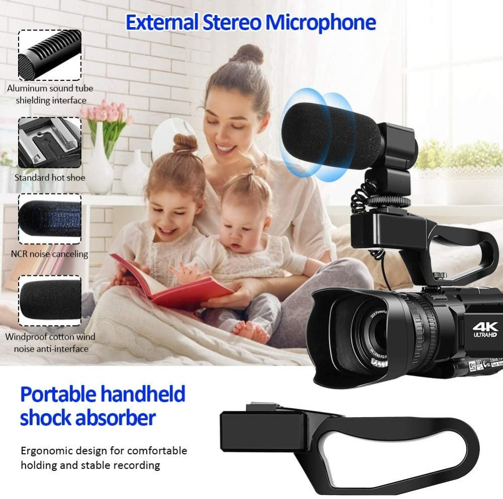 JMT-553610 Handheld 4K Digital Video Camera for Conference Recording and Short Videos
