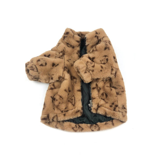 JMT-553610 Leopard Print Coat for Dogs - Cotton Spring and Autumn Apparel