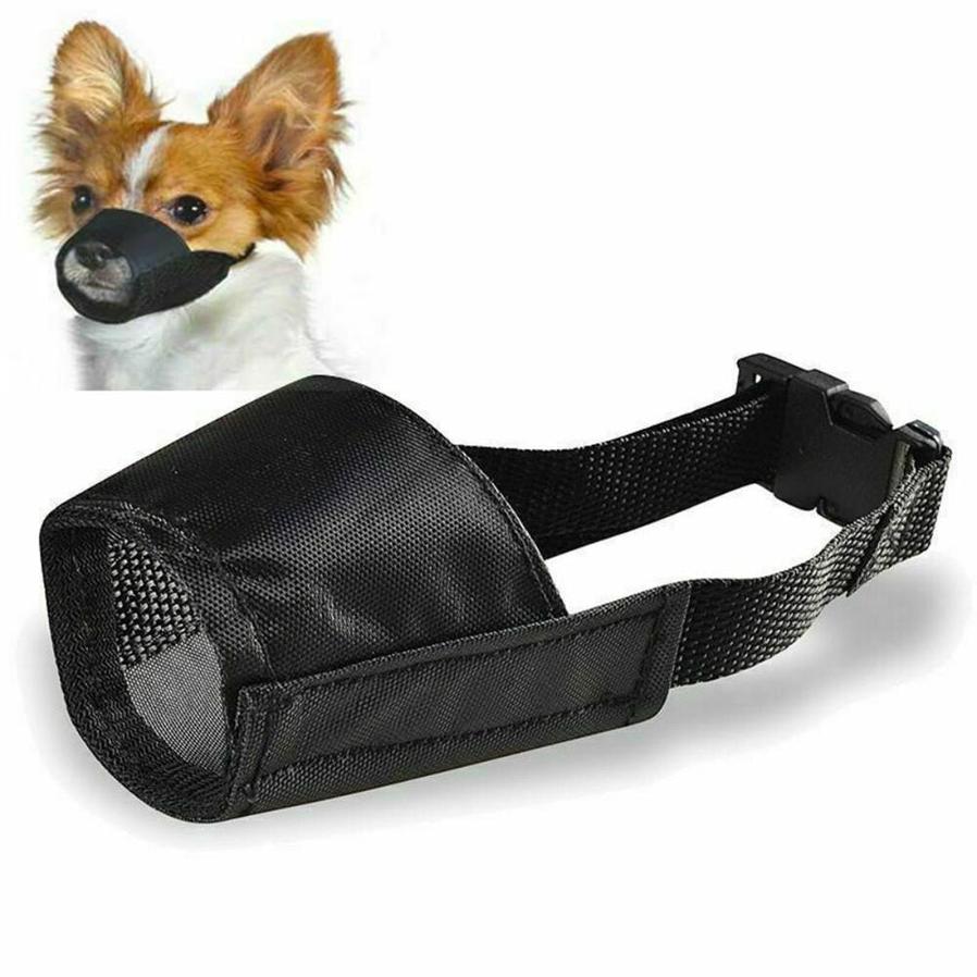 JMT-553674 Adjustable Soft Breathable Nylon Dog Muzzle for Small, Medium, and Large Dogs - Anti-Chewing and Barking Solution