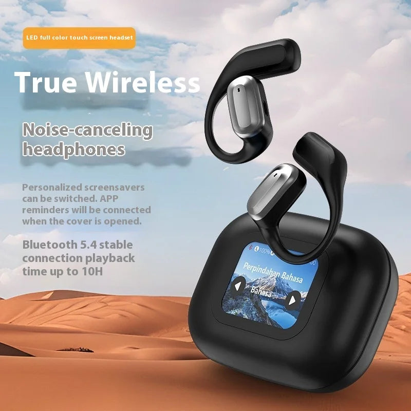 JMT-553866 AI Translation Bluetooth Headset with Color Screen and Long Battery Life, LED Indicator, Simultaneous Interpretation