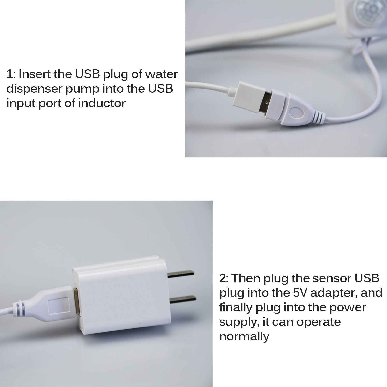 JMT-553866 Smart Sensor Water Dispenser for Cats and Dogs - USB Powered, Plastic, Compact Design