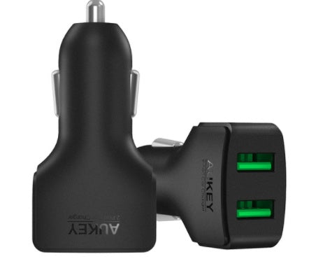 JMT-554186 Compact Dual USB Car Charger with Adaptive Charging Technology, 24W Total Output for Mobile Devices