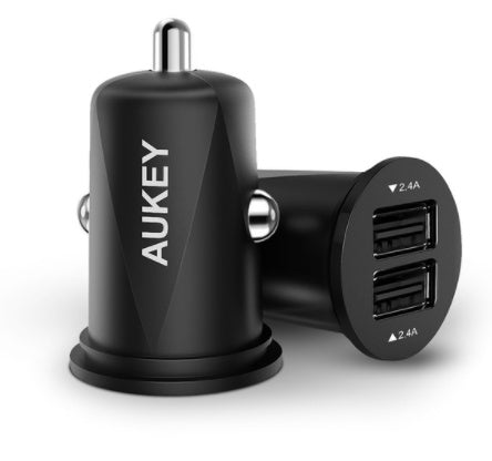 JMT-554186 Compact Dual USB Car Charger with Adaptive Charging Technology, 24W Total Output for Mobile Devices