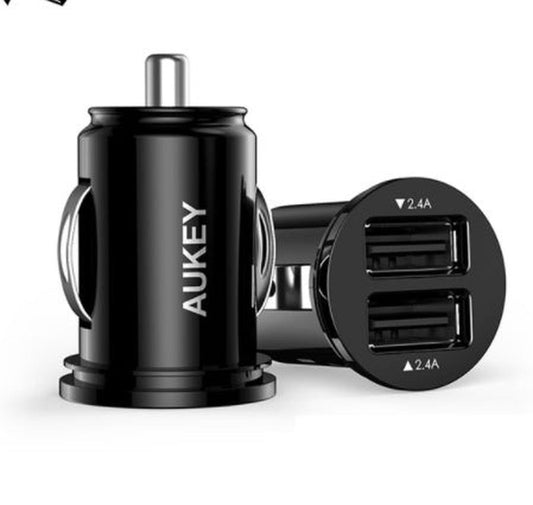 JMT-554186 Compact Dual USB Car Charger with Adaptive Charging Technology, 24W Total Output for Mobile Devices