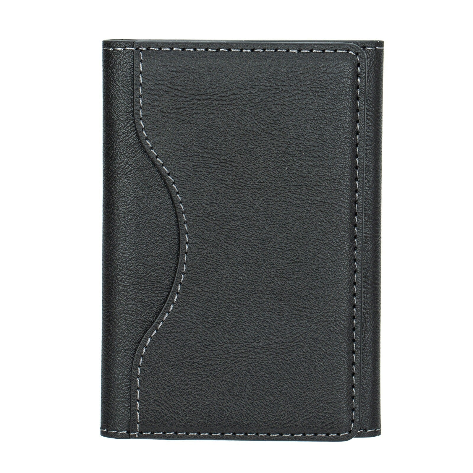 JMT-554378 Leather Tri-fold Magnetic Wallet Card Holder for Apple - Embossed Design, Various Colors Available