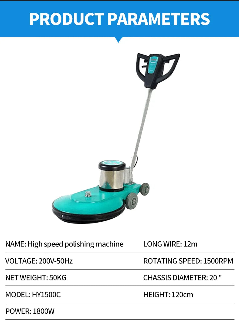 JMT-554634 High-Speed Floor Burnisher and Polisher for Shops and Hotels