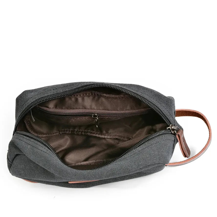 JMT-554890 Vintage Waterproof Canvas Toiletry Tote Bag - 24cm x 10cm x 14cm