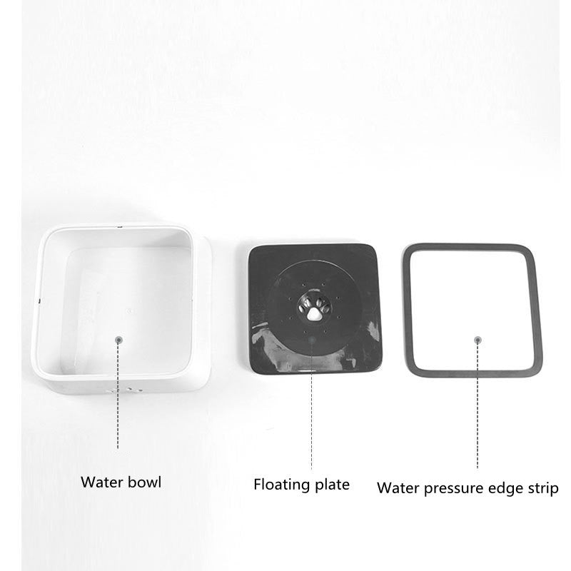 JMT-555018 2L Pet Water Basin with Anti-Overflow Floating Bowl and Slow Water Inlet Design