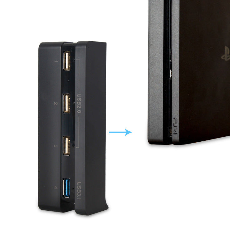 JMT-555018 PS4 Slim Universal USB Extender Hub 2.0 3.0 for Enhanced Gaming Connectivity