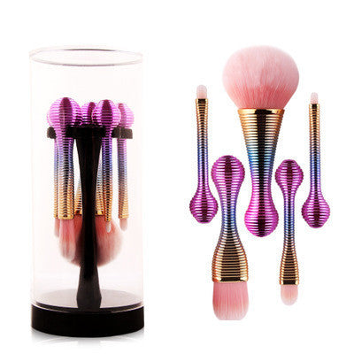 JMT-555274 5-Piece Nylon Makeup Brush Set with Plastic Handles
