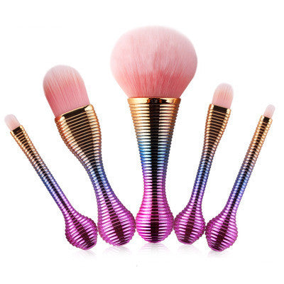 JMT-555274 5-Piece Nylon Makeup Brush Set with Plastic Handles