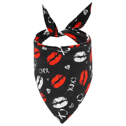 JMT-555466 Valentine's Day Cartoon Triangle Scarf for Pets - Dog Saliva Towel in Various Styles