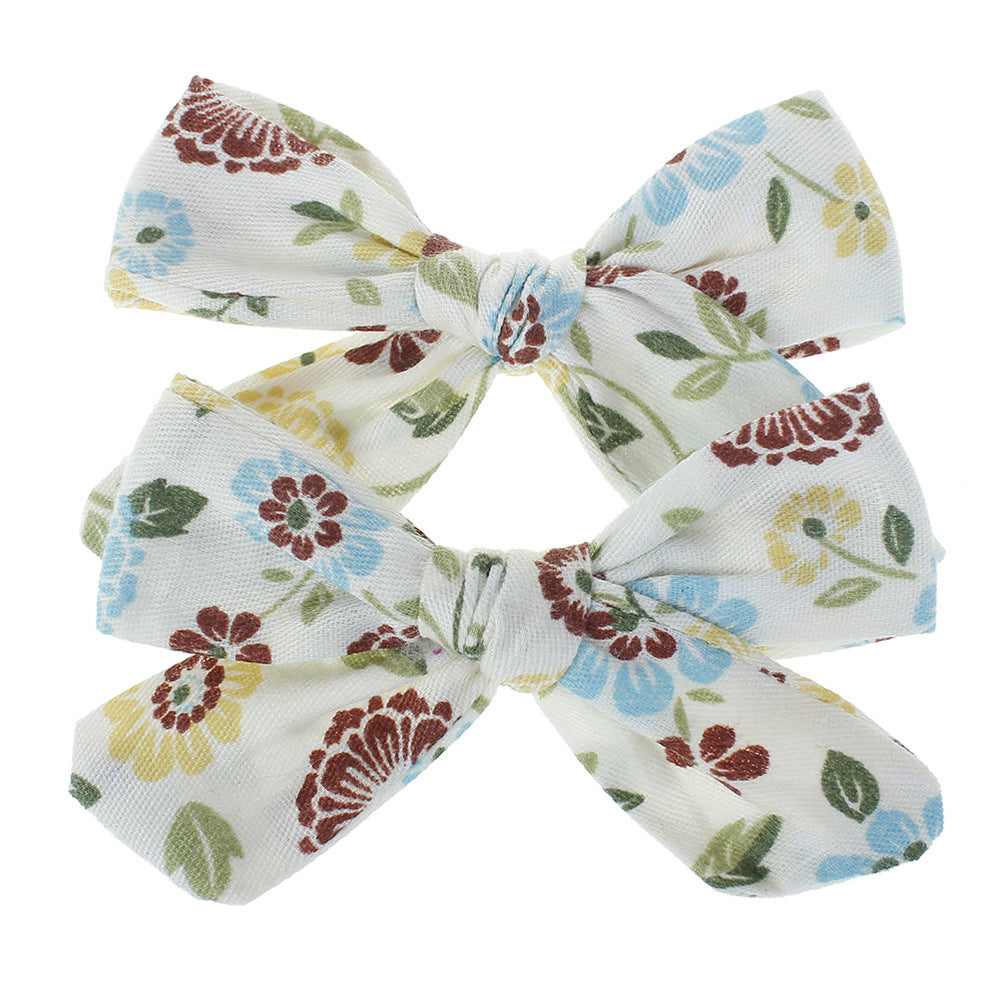 JMT-555530 Cloth Flower Hairpins for Children - Cute Bow Hair Accessories