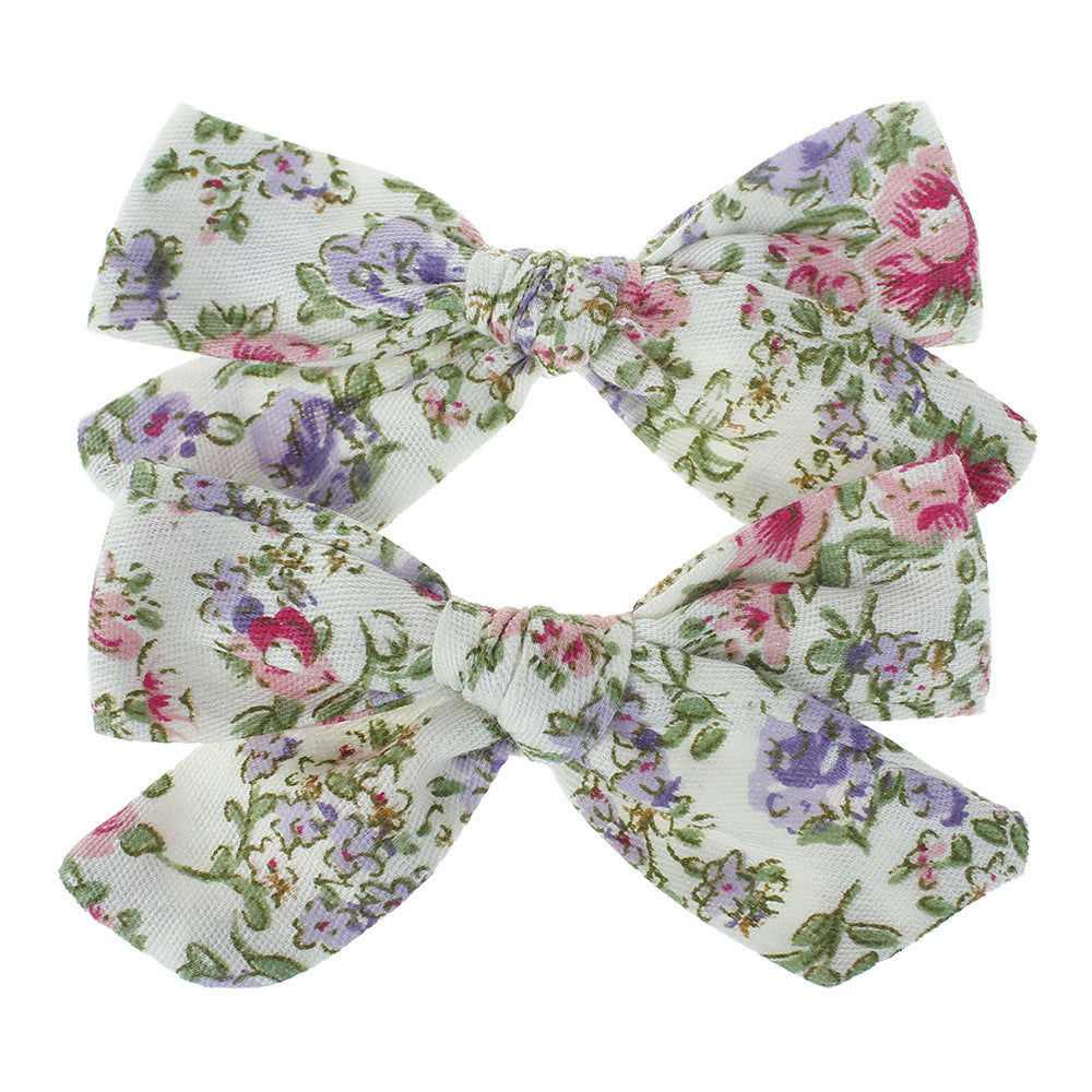 JMT-555530 Cloth Flower Hairpins for Children - Cute Bow Hair Accessories