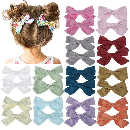 JMT-555530 Cloth Flower Hairpins for Children - Cute Bow Hair Accessories