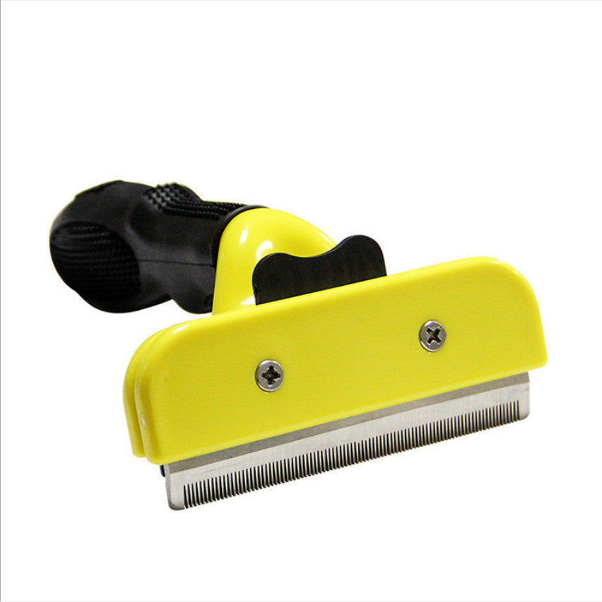 JMT-556234 Pet Grooming Tool Stainless Steel Hair Comb for Dogs and Cats - Eco-Friendly Travel Brush in Yellow