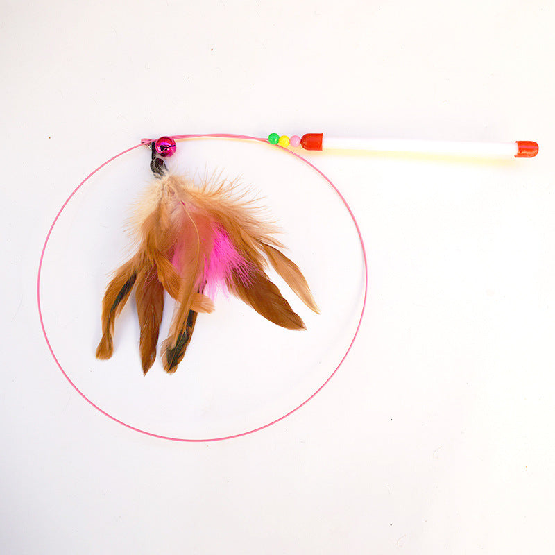 JMT-556298 Multicolor Cat Toy Set with Mouse Wand and Sisal Ball for Interactive Play