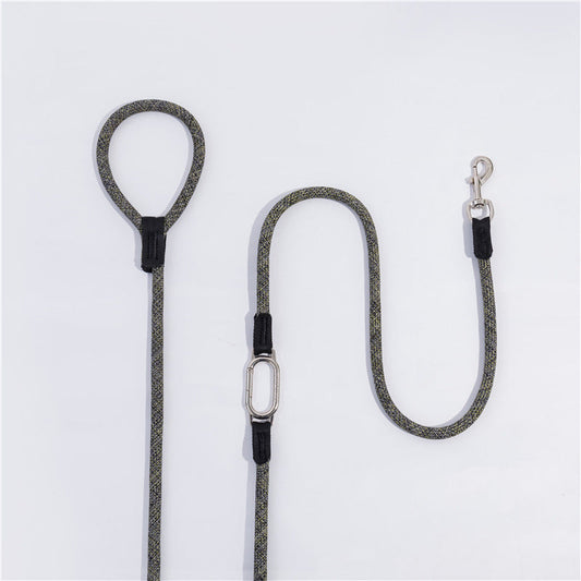 JMT-556490 Durable Nylon Dog Leash with Explosion-proof Chain for Large and Medium Dogs - Multiple Color Options Available