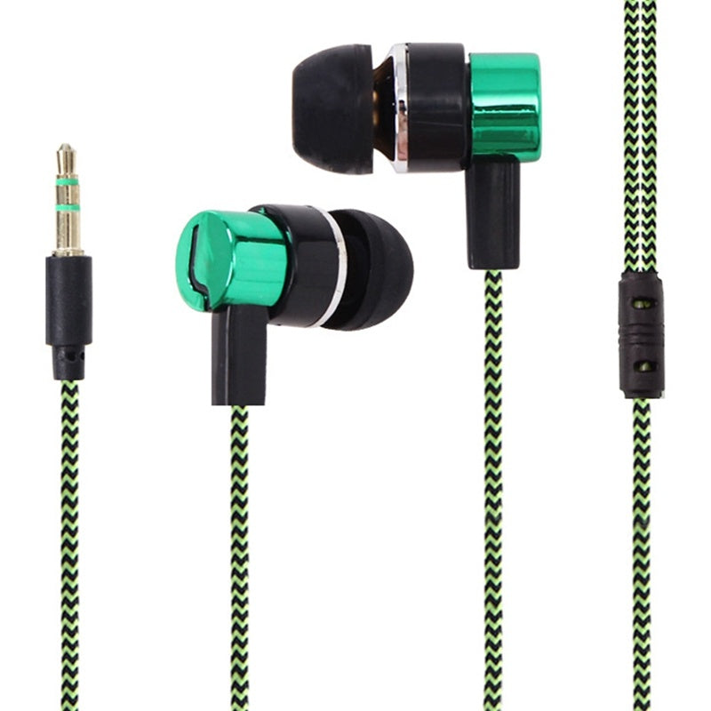 JMT-556490 Wired Electroplated In-Ear Headphones with 3.5mm Connector - Universal Compatibility, Eco-Friendly Silicone, Available in Multiple Colors