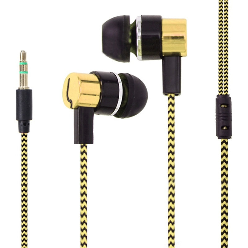 JMT-556490 Wired Electroplated In-Ear Headphones with 3.5mm Connector - Universal Compatibility, Eco-Friendly Silicone, Available in Multiple Colors