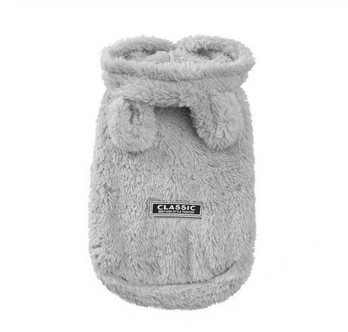 JMT-556618 Bear Ear Cotton Coat for Pets - Double-Sided Velvet, Cartoon Style, Available in Multiple Sizes