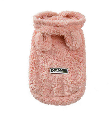 JMT-556618 Bear Ear Cotton Coat for Pets - Double-Sided Velvet, Cartoon Style, Available in Multiple Sizes