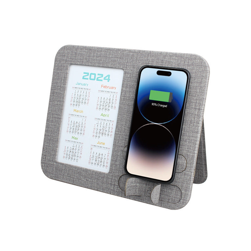 JMT-556682 7-Inch & 8-Inch Flat Bracket Wireless Charger Desktop Mouse Pad in Yellow & Black