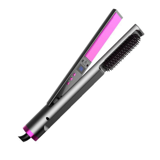JMT-557130 Adjustable Temperature Hair Straightener with Straightening Comb and 360° Rotating Cord, Universal Voltage 100-240V