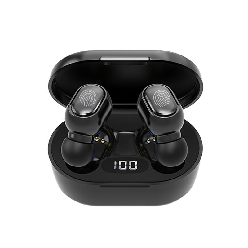 JMT-557130 Mini Bluetooth 5.0 Wireless Headset with Battery Display, Voice Control, and Stereo Sound