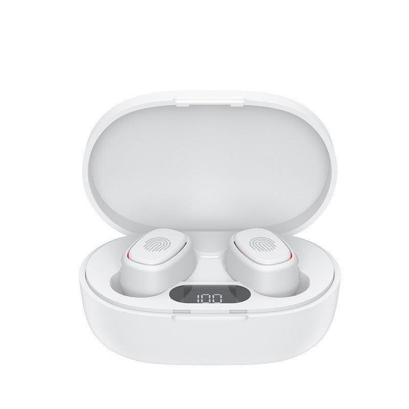 JMT-557130 Mini Bluetooth 5.0 Wireless Headset with Battery Display, Voice Control, and Stereo Sound