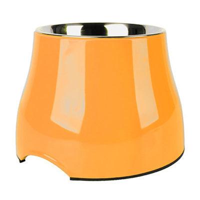 JMT-557322 Stainless Steel High-Foot Cat and Dog Bowl with Cartoon Design