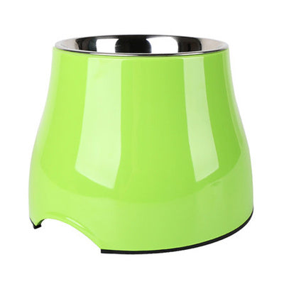 JMT-557322 Stainless Steel High-Foot Cat and Dog Bowl with Cartoon Design