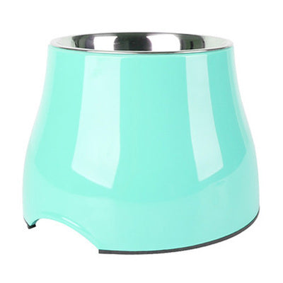 JMT-557322 Stainless Steel High-Foot Cat and Dog Bowl with Cartoon Design