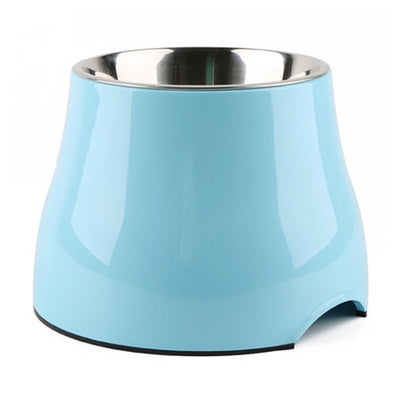 JMT-557322 Stainless Steel High-Foot Cat and Dog Bowl with Cartoon Design