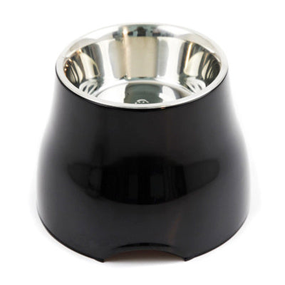 JMT-557322 Stainless Steel High-Foot Cat and Dog Bowl with Cartoon Design