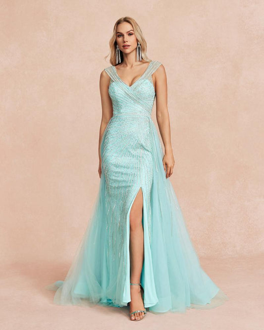 JMT-557386 Elegant Blue Dress for Women - Model SH0107