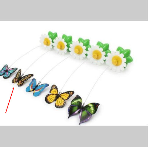 JMT-557450 Electric Rotating Butterfly and Bird Flower Pet Toy with Remote Control