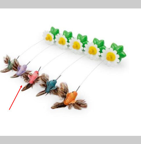 JMT-557450 Electric Rotating Butterfly and Bird Flower Pet Toy with Remote Control