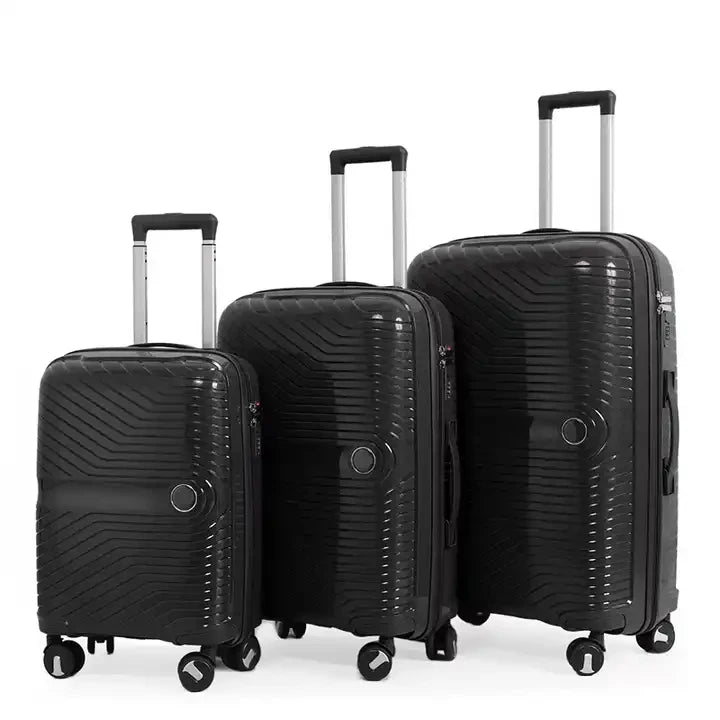 JMT-558026 PP Luggage Set - 3 Waterproof Hard Shell Travel Suitcases in 20'', 24'', and 28'' Sizes