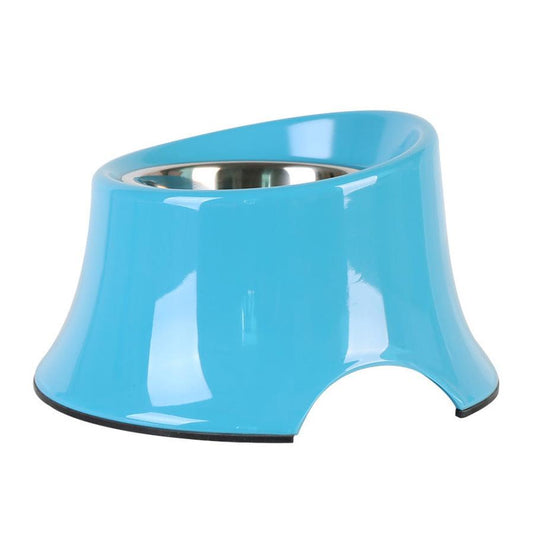 JMT-558474 Elevated Dog Food Bowl with Stainless Steel Inner Bowl and Thick Melamine Base