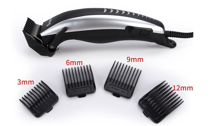 JMT-558538 Electric Fader with Adjustable Ceramic Cutter Head - Compact Design, 12W Power, Black Metal Construction