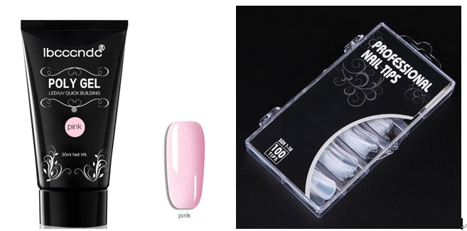 JMT-558602 Crystal Extension Glue Kit with 100 Scaled Nail Crystals and Accessories