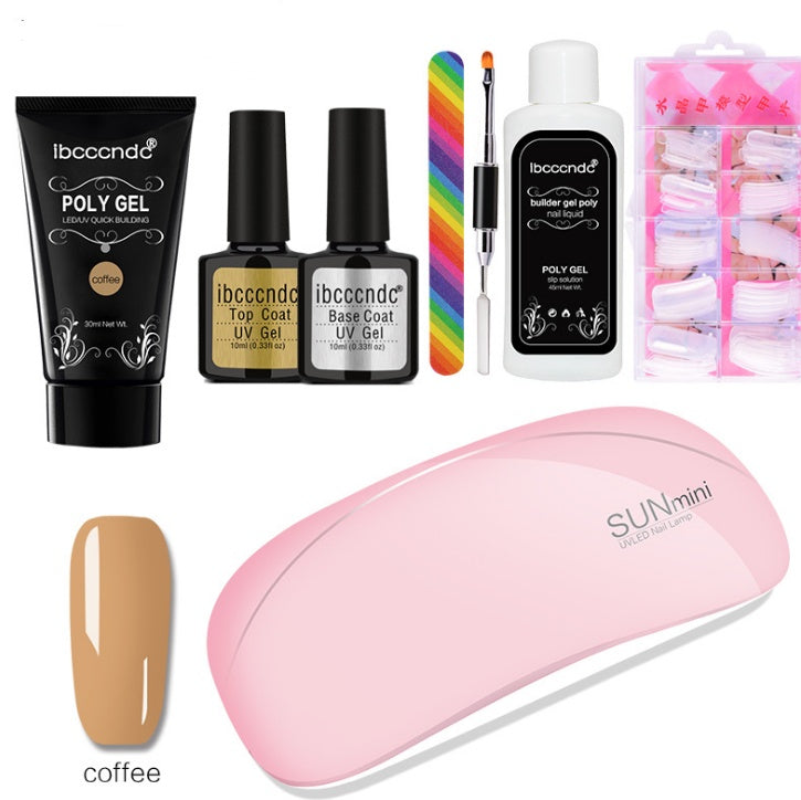 JMT-558602 Crystal Extension Glue Kit with 100 Scaled Nail Crystals and Accessories